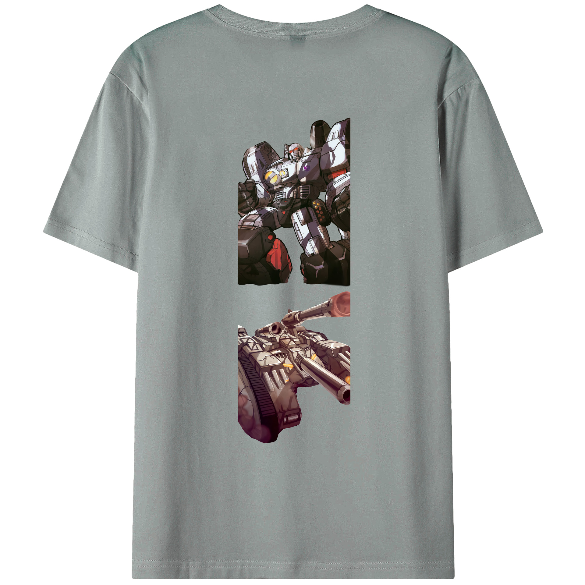 （画像用） Transformers トランスフォーマー 綿100％ メンズ半袖Tシャツ（バックプリント） 通気性